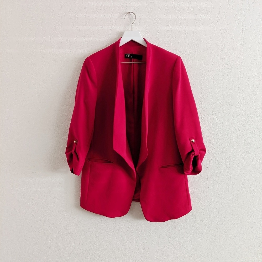 Zara Red Blazer Size L